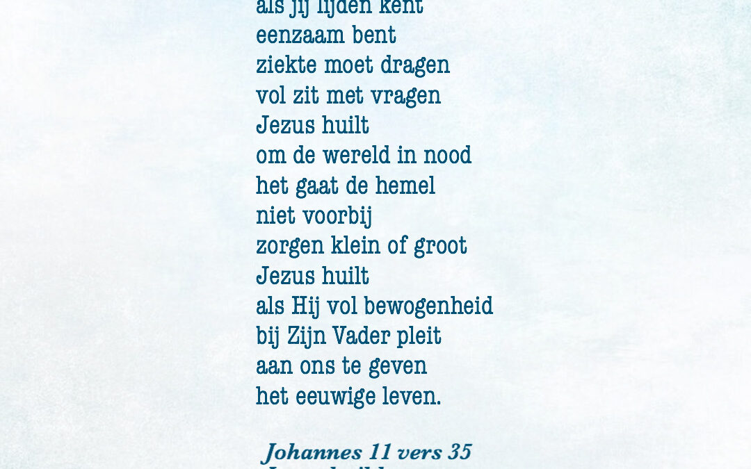 Jezus huilt