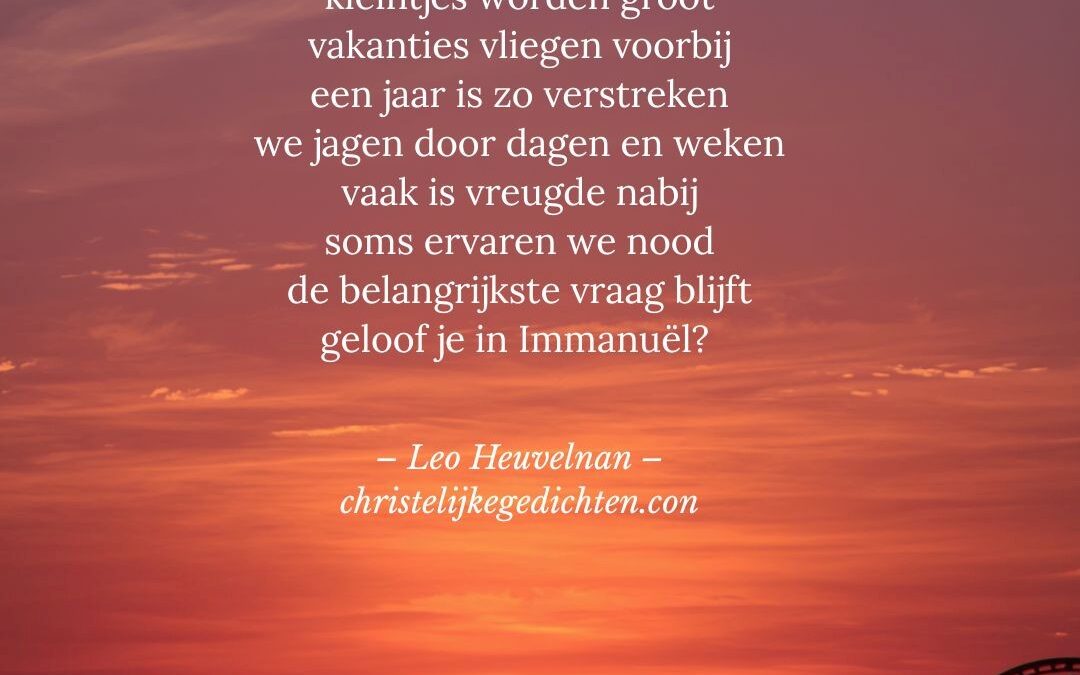 Wat gaat de tijd toch snel